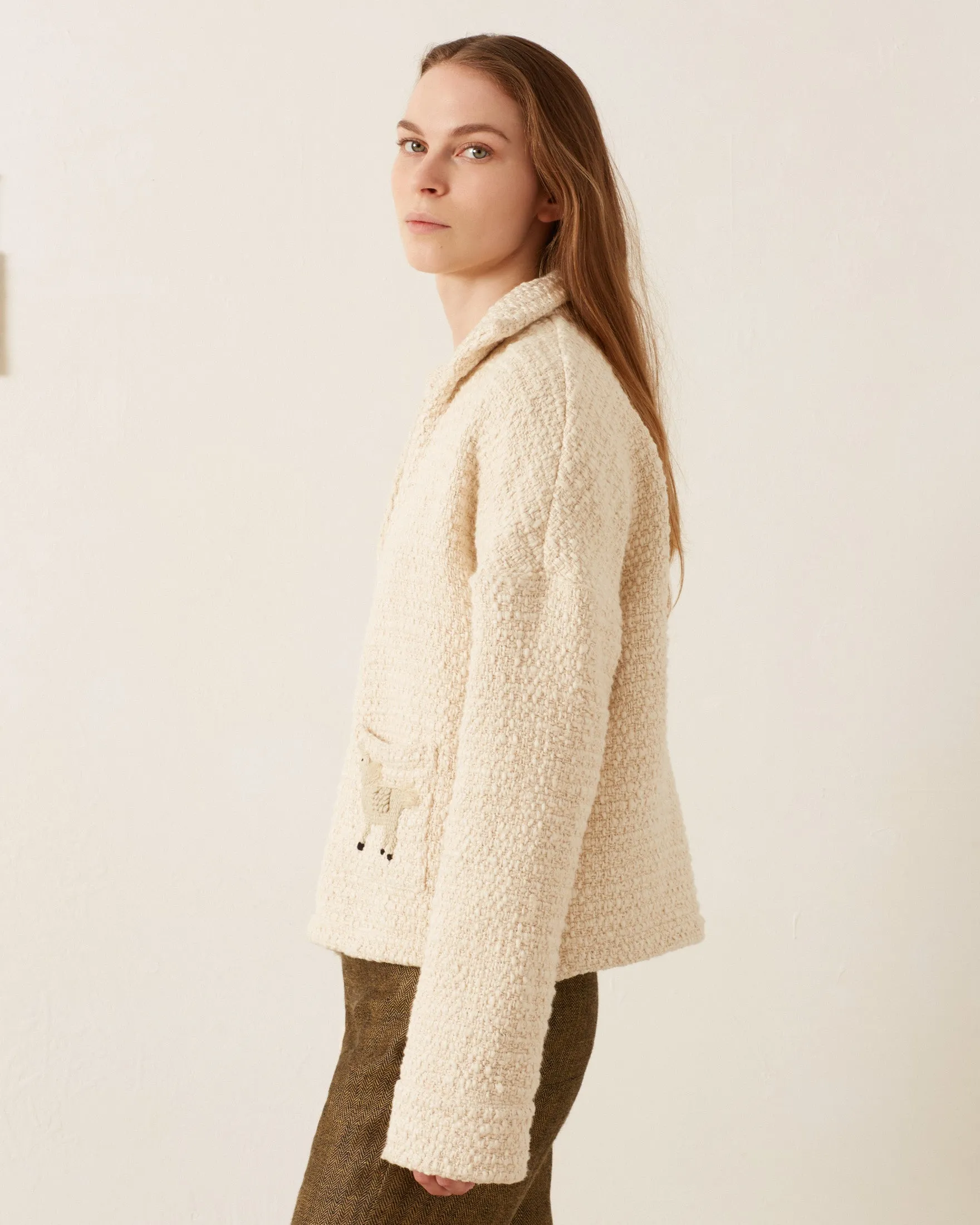 Allegra Pearl Boucle Top