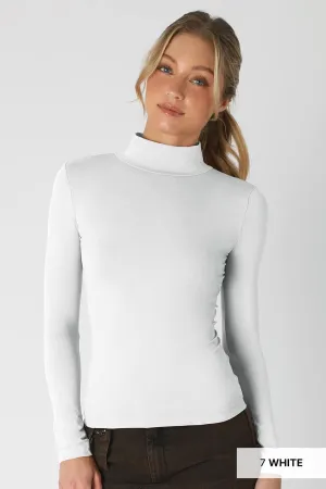 Back to the Basics Mock Neck Top - White