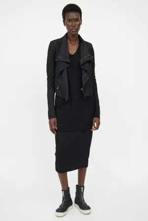 Black Leather Zip Jacket