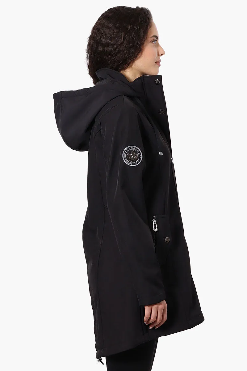 Canada Weather Gear Hooded Soft Shell Lightweight Jacket - Black