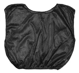 Champion Sports Youth Mesh Practice Scrimmage Vest, Black (Pack of 12)