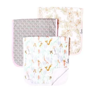 Coral Burp Cloth Set