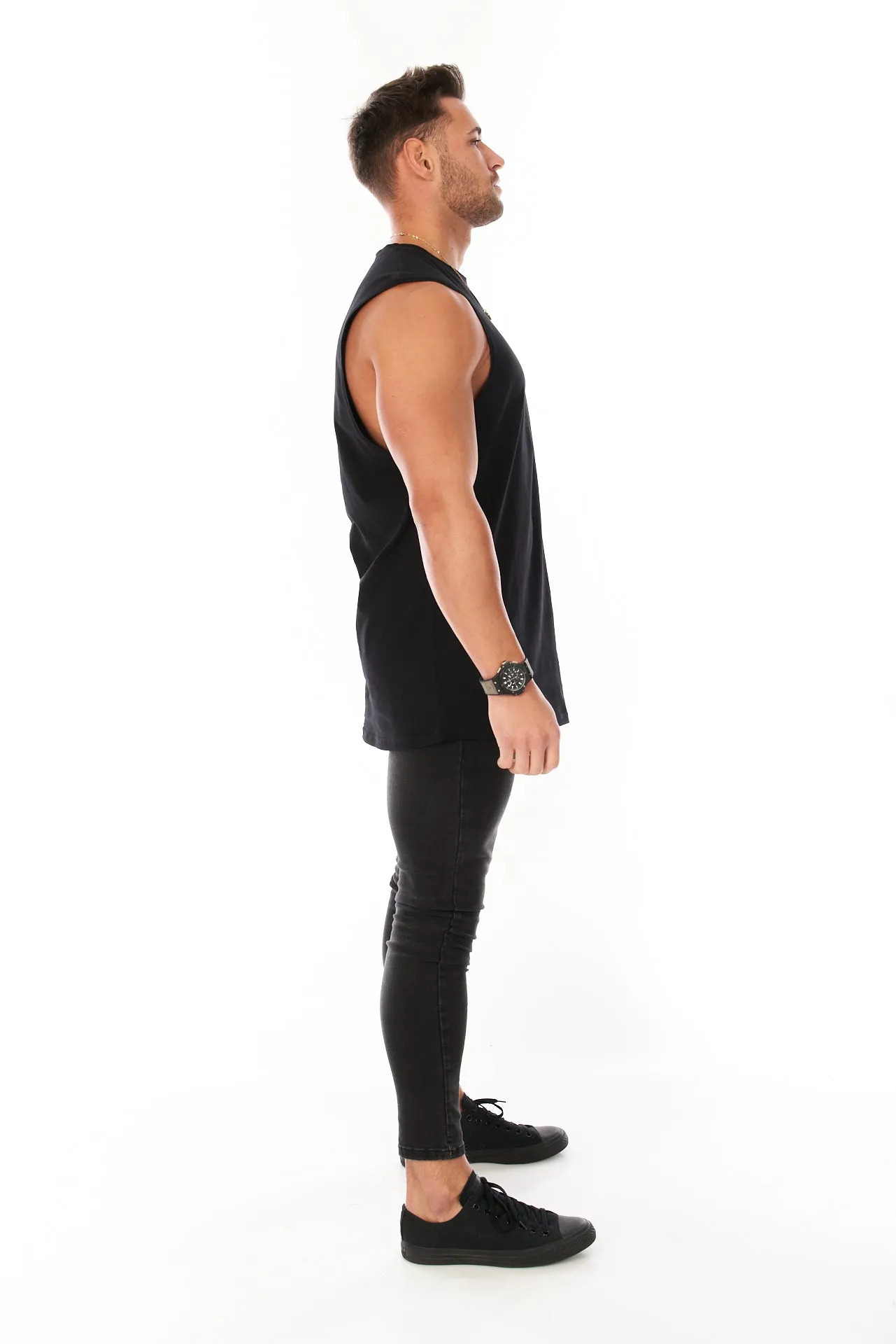 Core Sleeveless T-Shirt Black