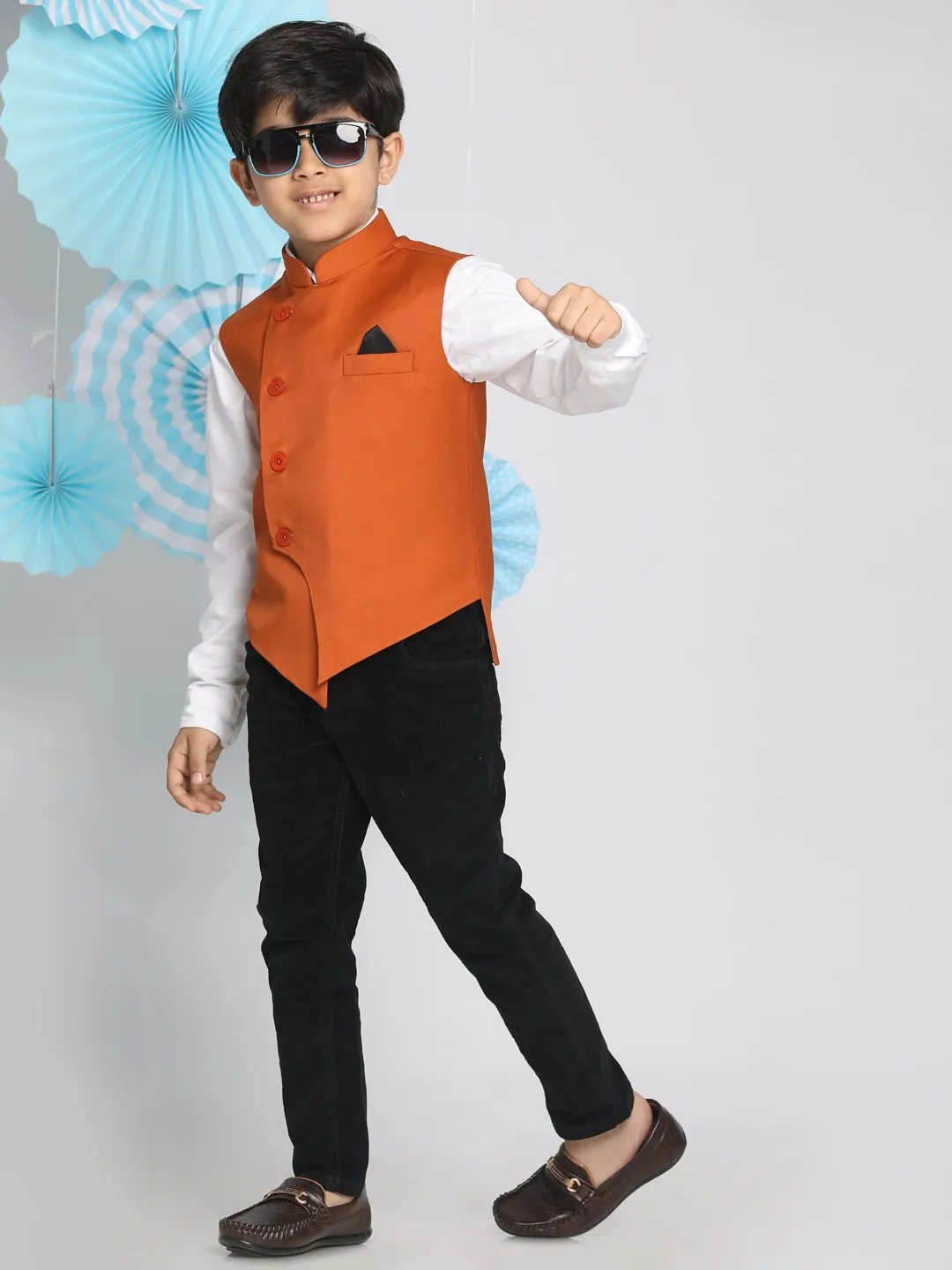 Cotton Blend Nehru Jacket for Boys - Final Clearance Sale