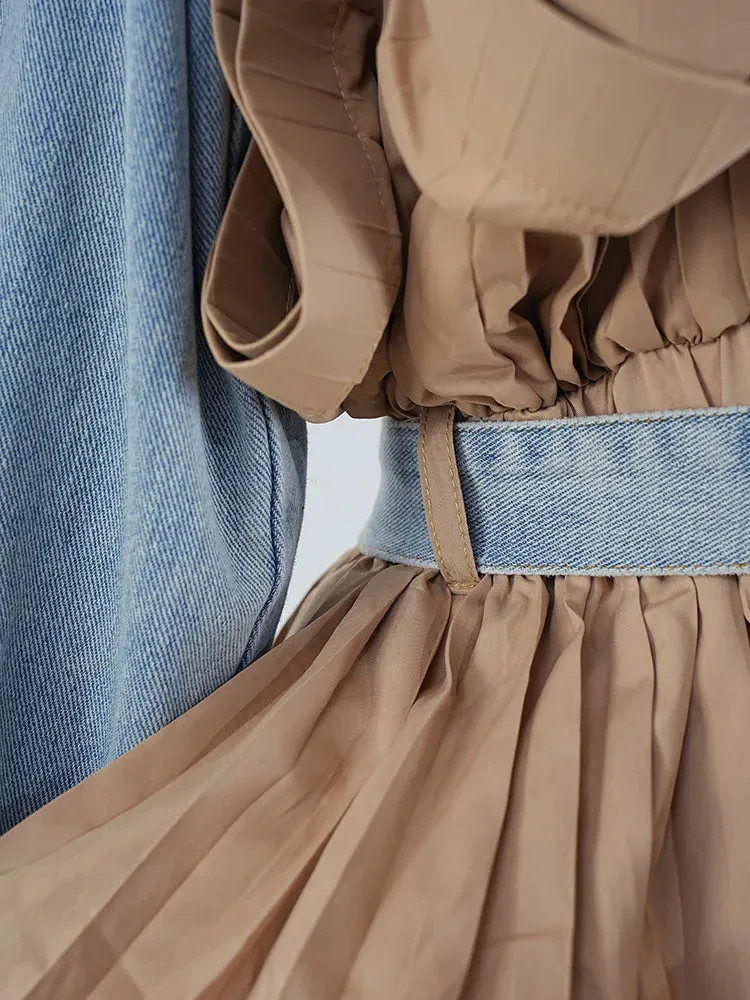 Denim jackets with unusual Waist