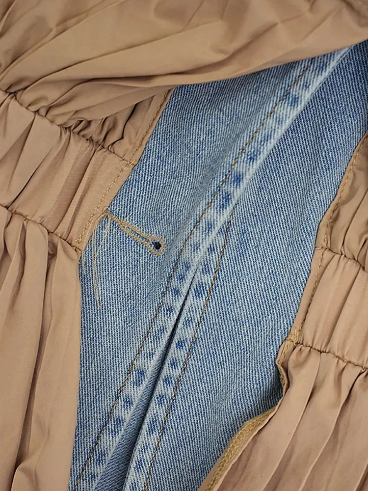 Denim jackets with unusual Waist