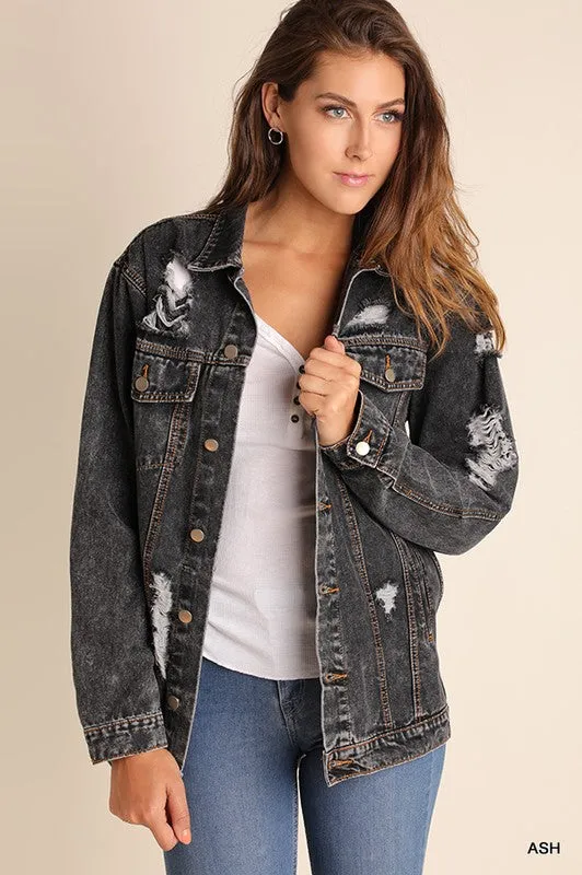 Distressed Denim Jacket