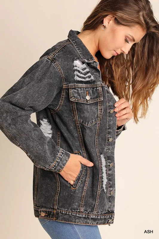 Distressed Denim Jacket