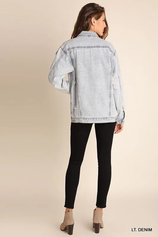 Distressed Denim Jacket