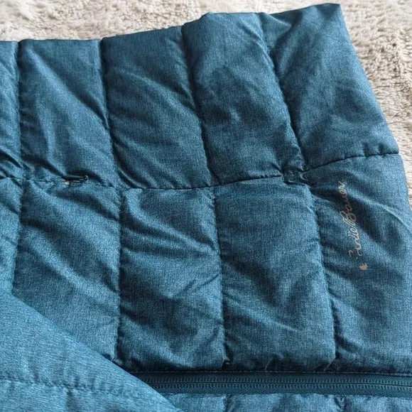 Eddie Bauer Green Blue EB650 Lighter Weight Packable Down Puffer Jacket Size XS