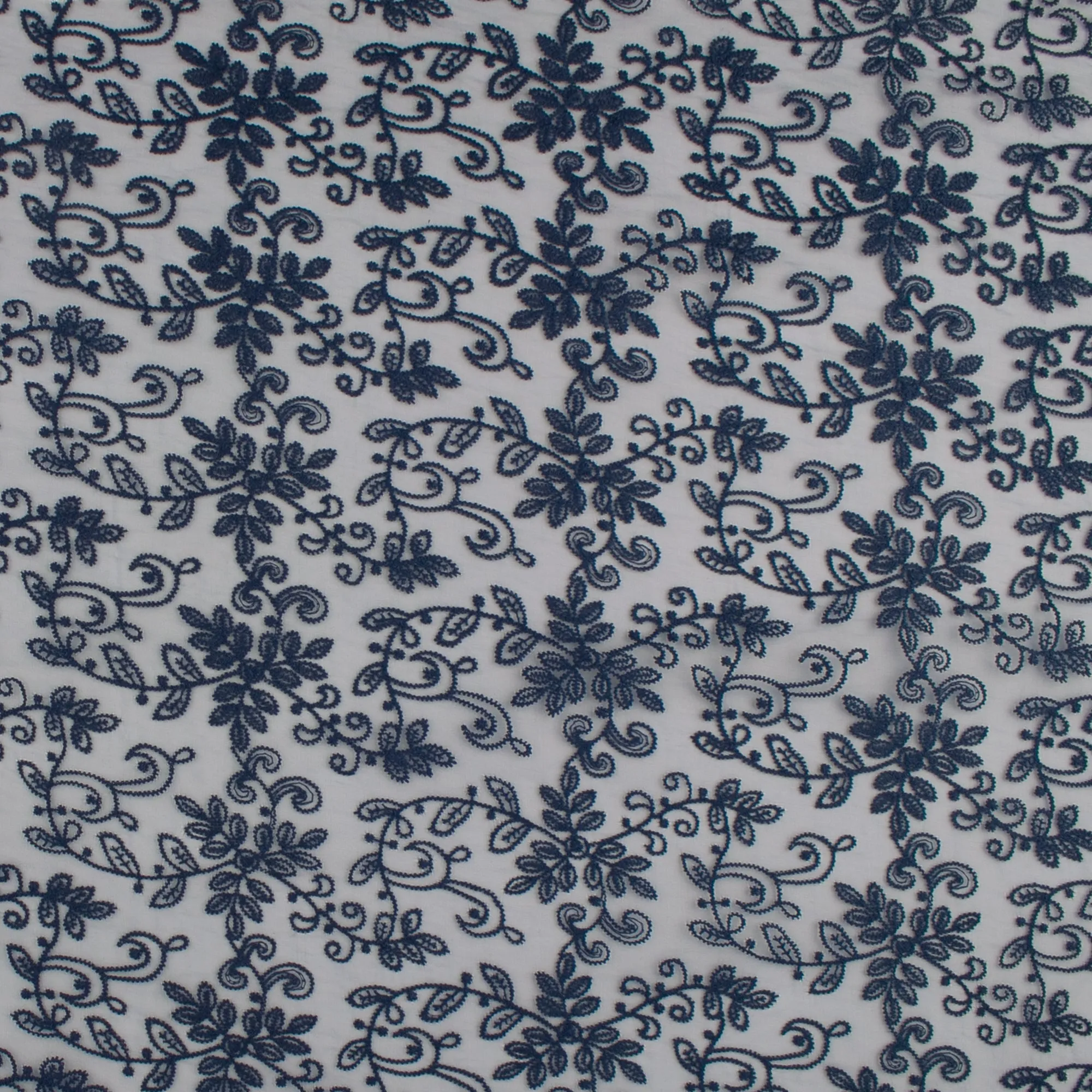Embroidered Organza - CAROLINE - 003 - Blue