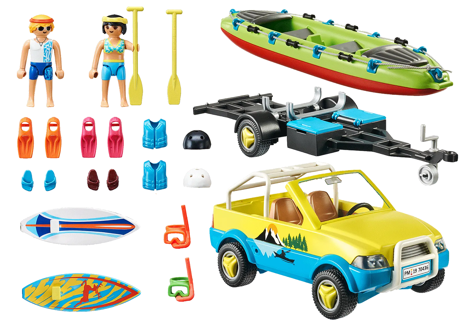 Family Fun Beach Car with Canoe