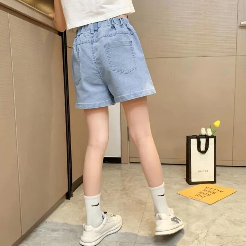 Girl Cartoon Bear Pattern Shorts