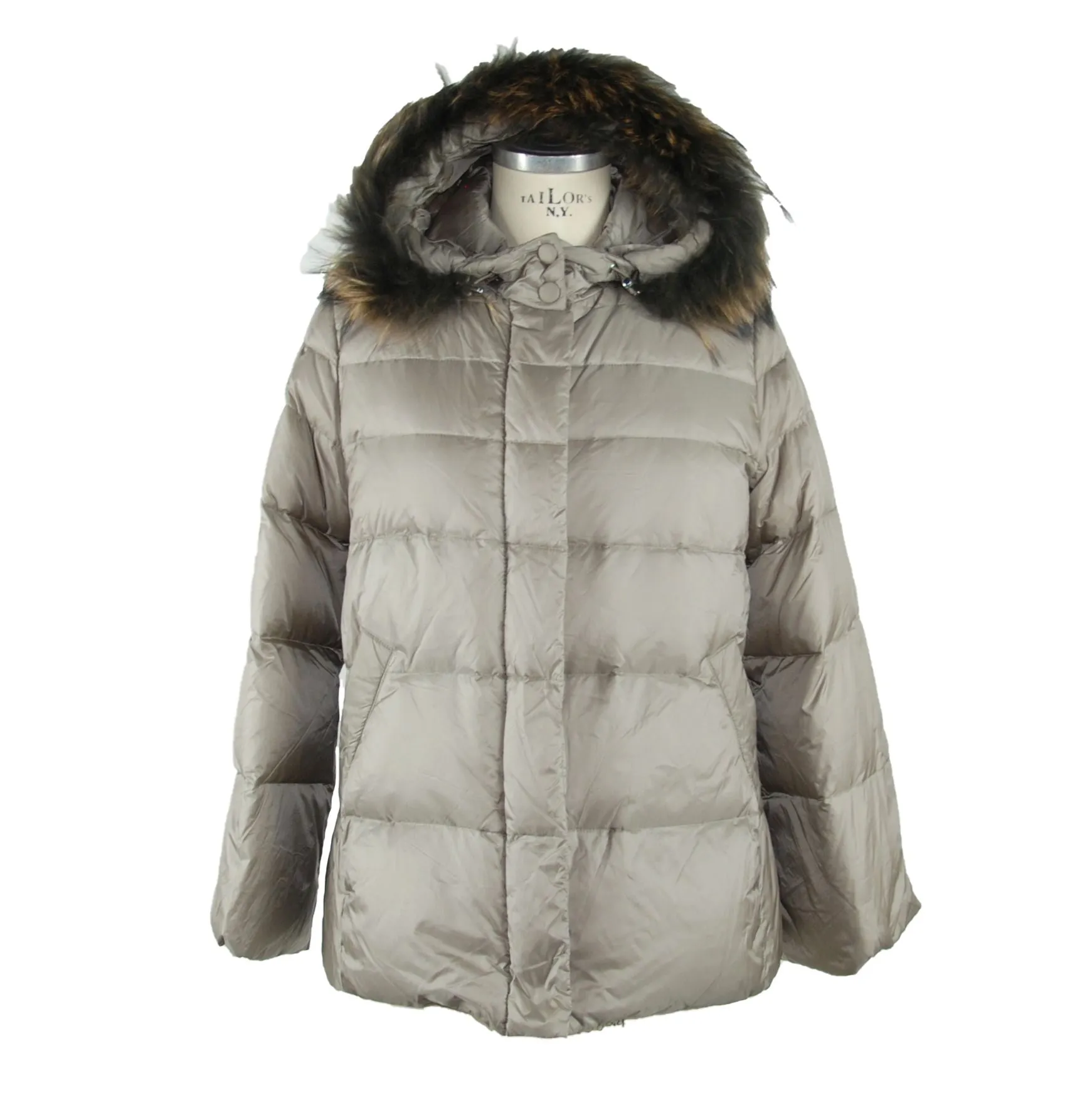 Gray Polyamide Jackets & Coat