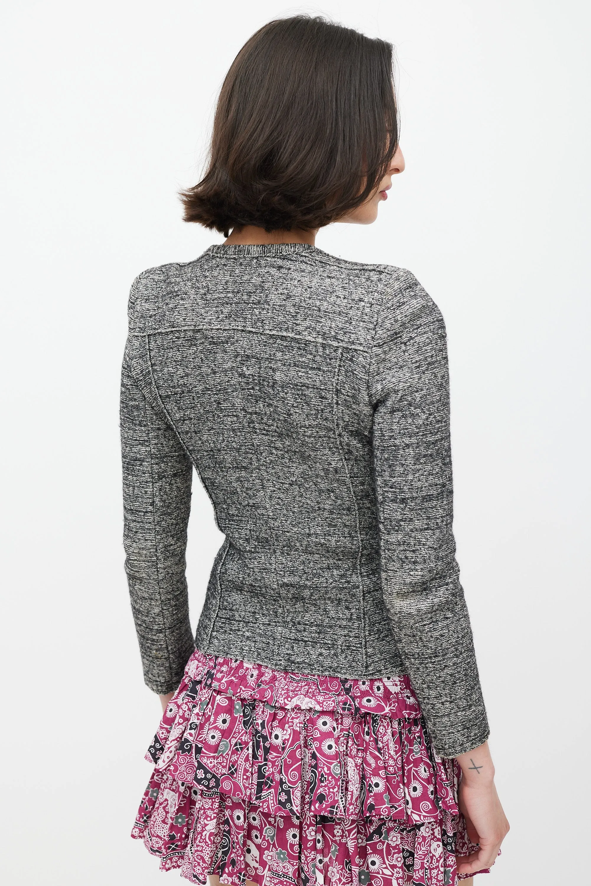 Grey Wool Tweed Jacket