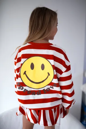 **IMPERFECT** SMILE STRIPED | oversized  drop shoulder | KIDS