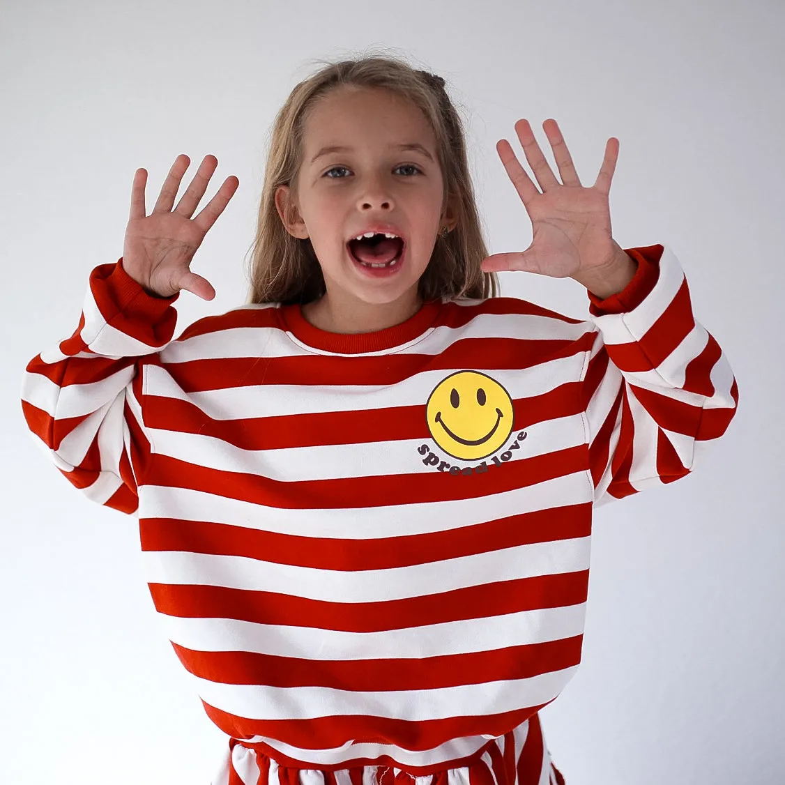 **IMPERFECT** SMILE STRIPED | oversized  drop shoulder | KIDS