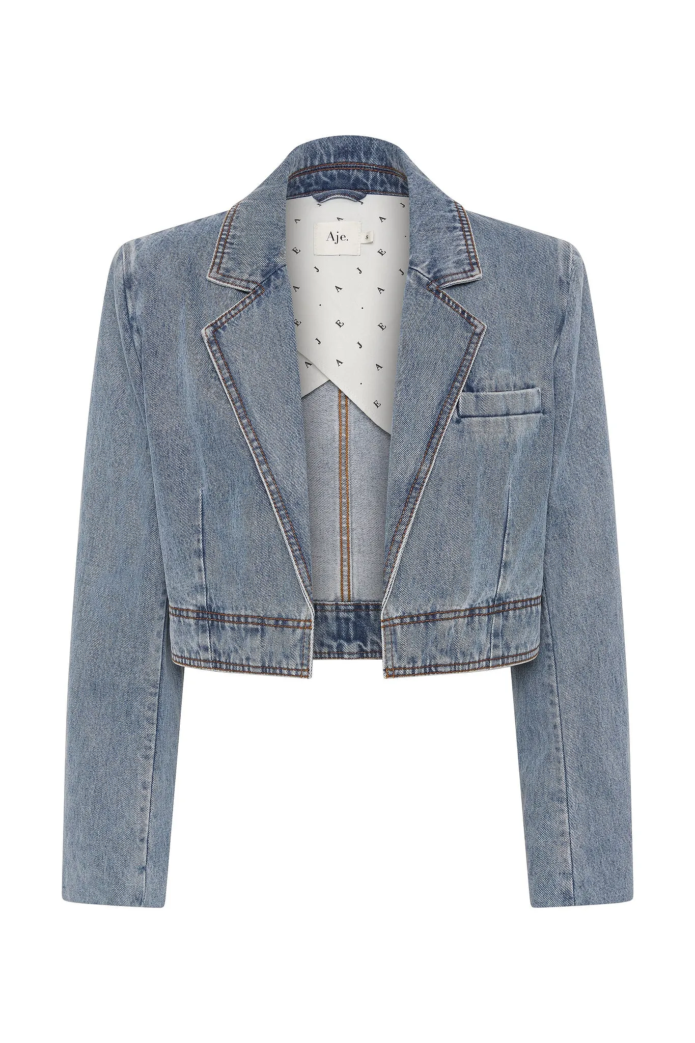 Juno Cropped Denim Blazer