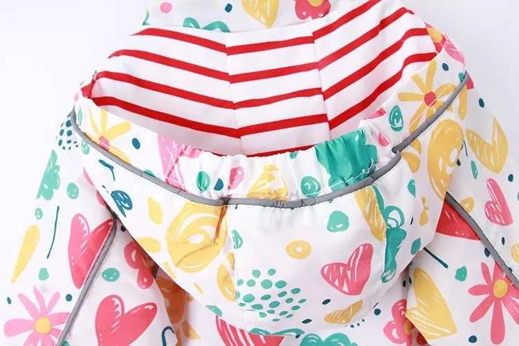 Kids Cartoon Print Hooded Jackets