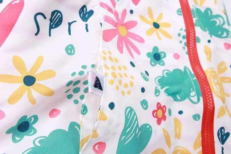 Kids Cartoon Print Hooded Jackets