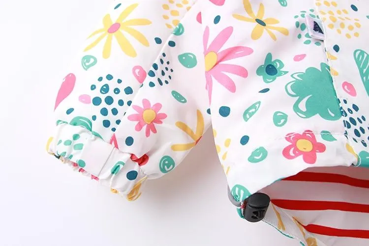 Kids Cartoon Print Hooded Jackets