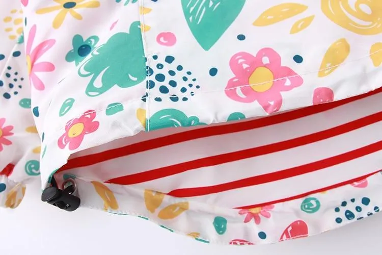Kids Cartoon Print Hooded Jackets