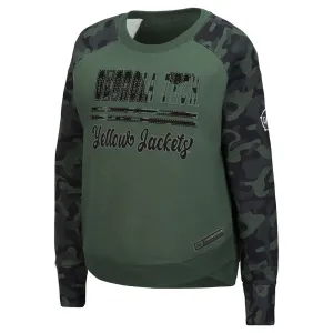 Ladies Georgia Tech Yellow Jackets OHT Frank Camo Crew