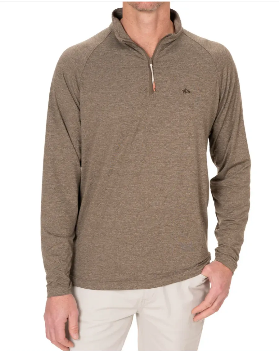 Palma 1/4 Zip Teak Heather