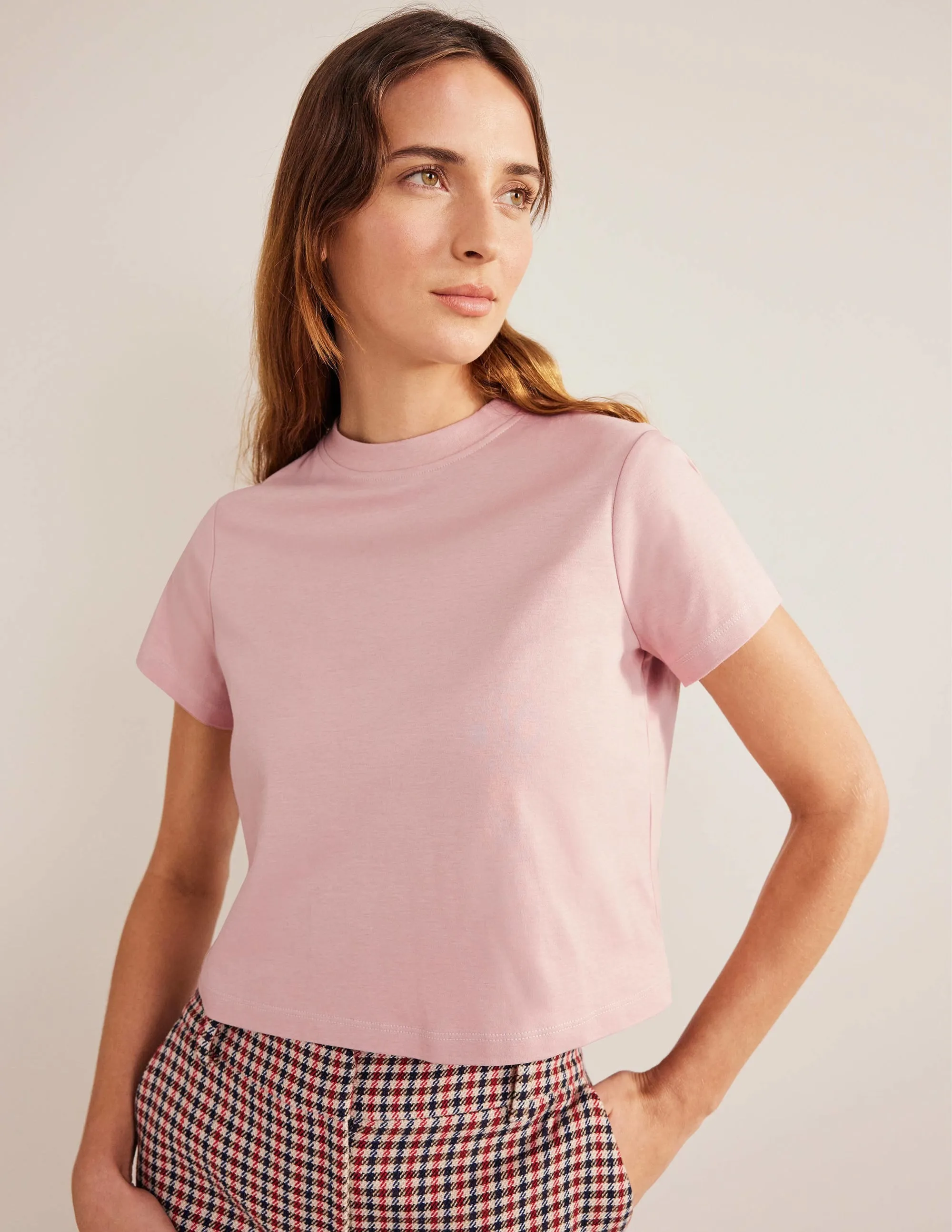 Perfect Cotton Cropped T-Shirt-Milkshake