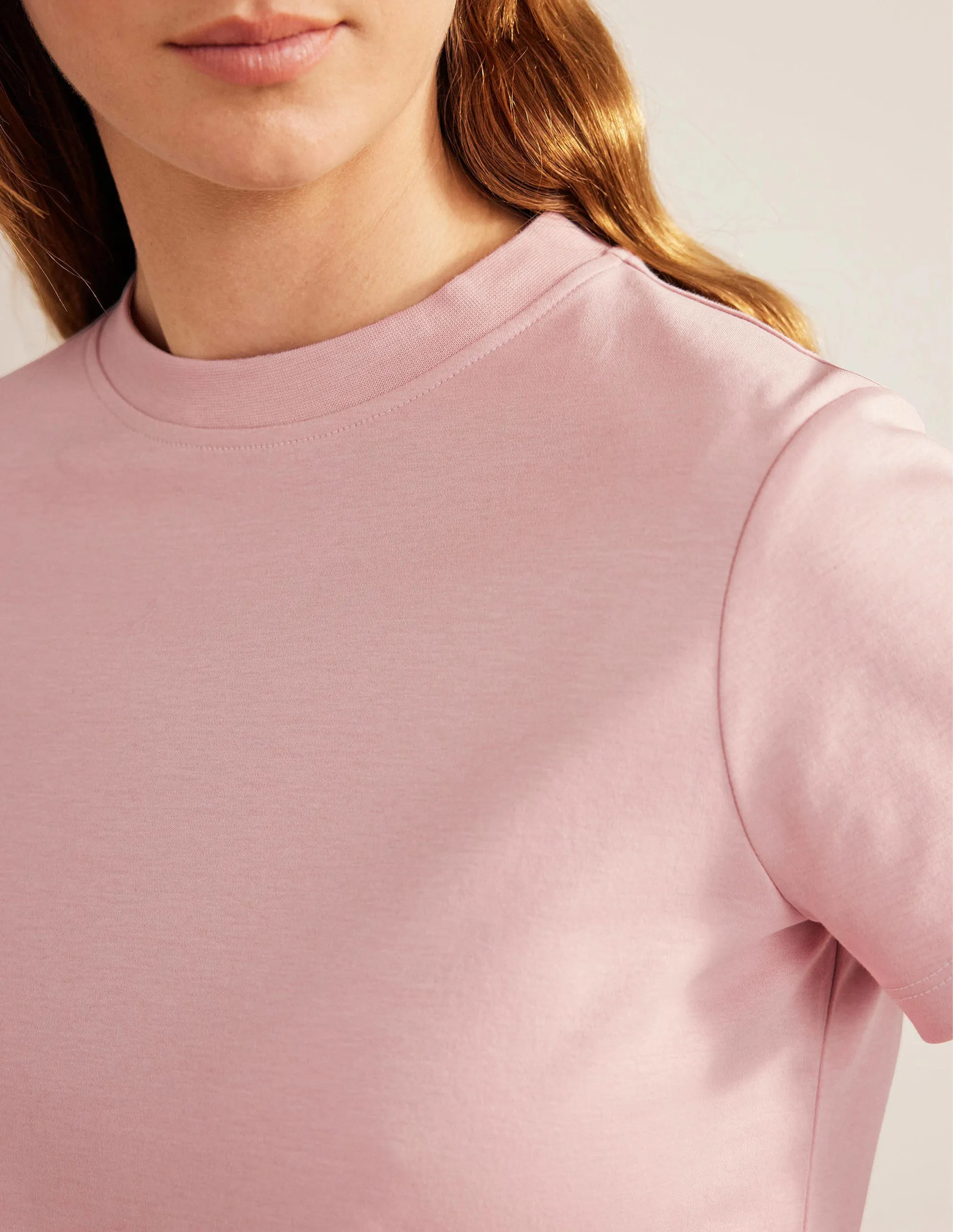 Perfect Cotton Cropped T-Shirt-Milkshake