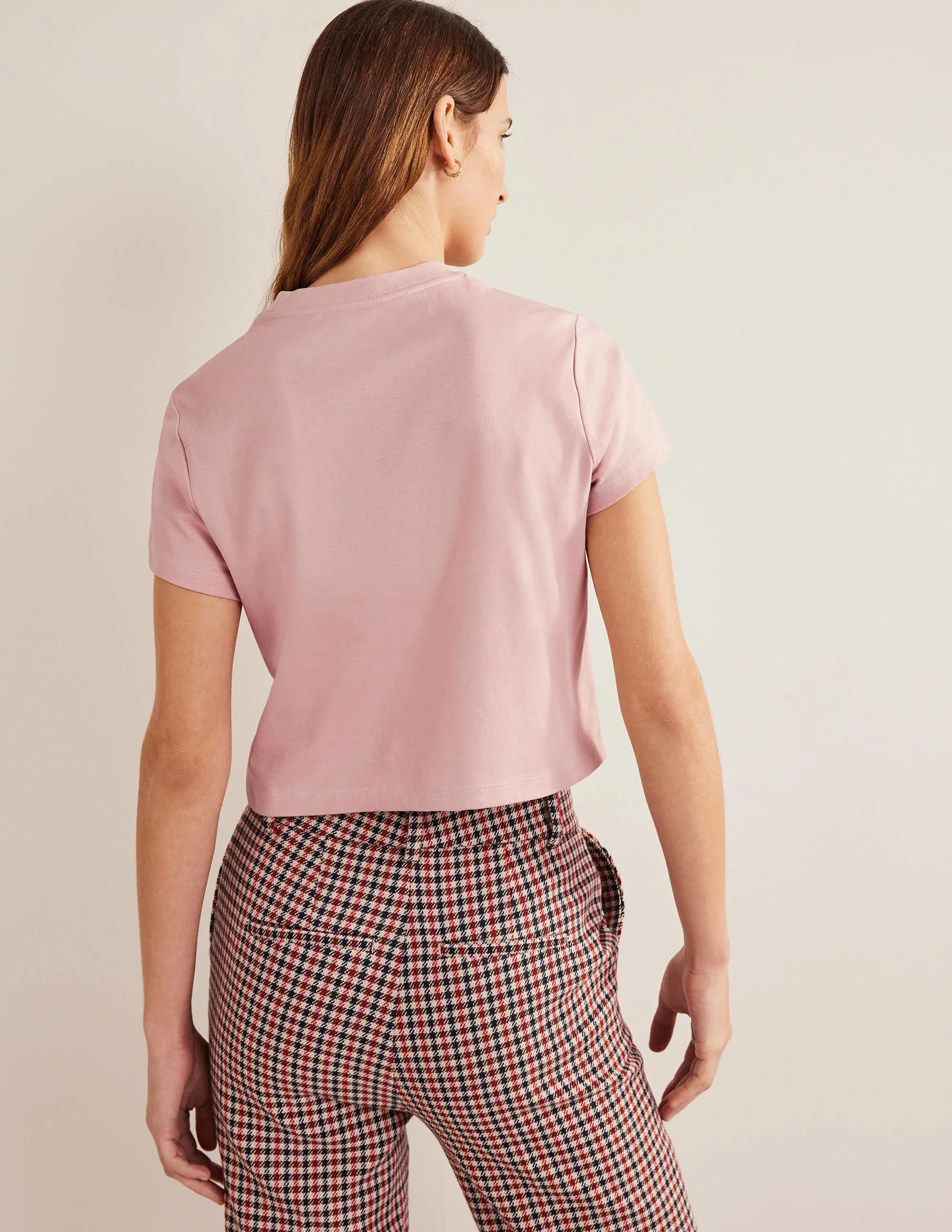 Perfect Cotton Cropped T-Shirt-Milkshake