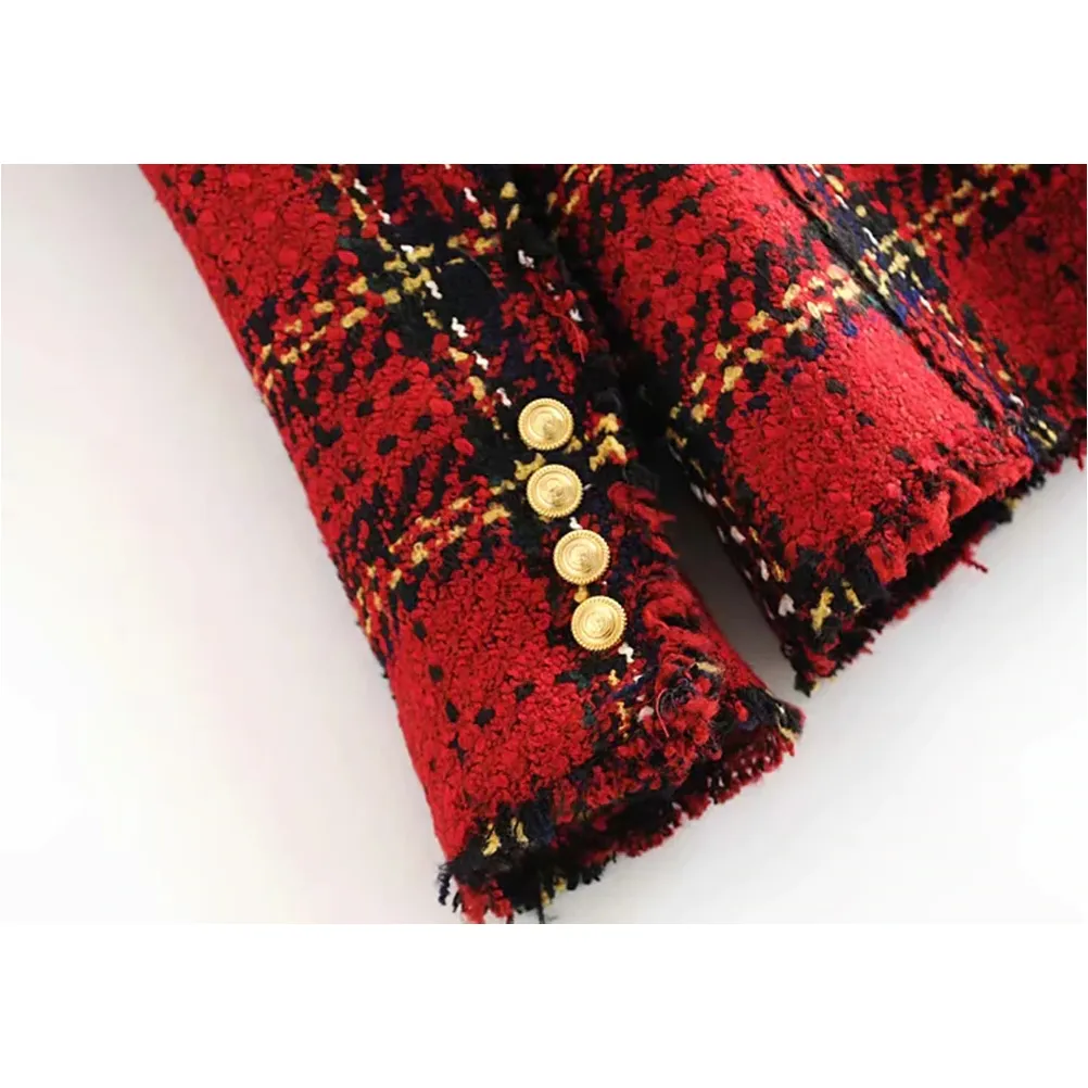 RED PLAID VINTAGE JACKETS
