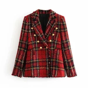 RED PLAID VINTAGE JACKETS