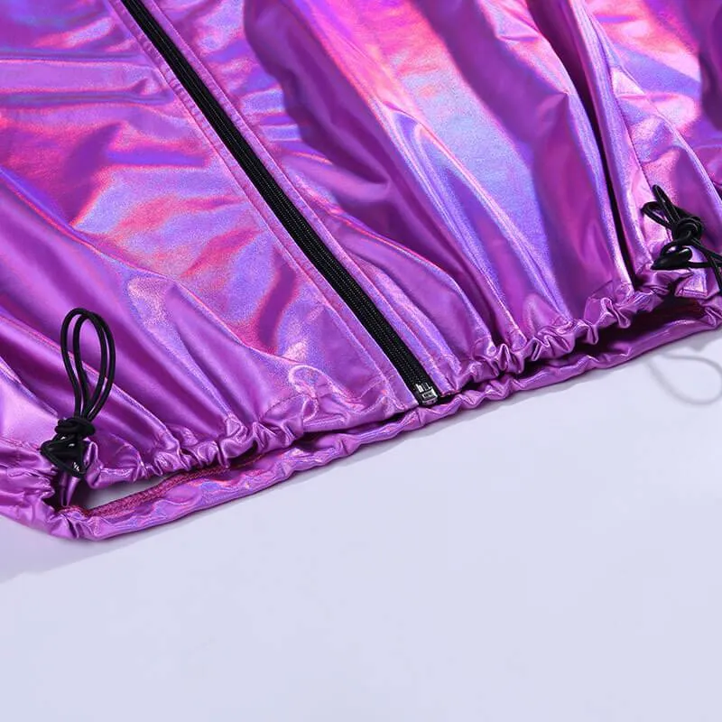 Reflective Stand Collar Jacket