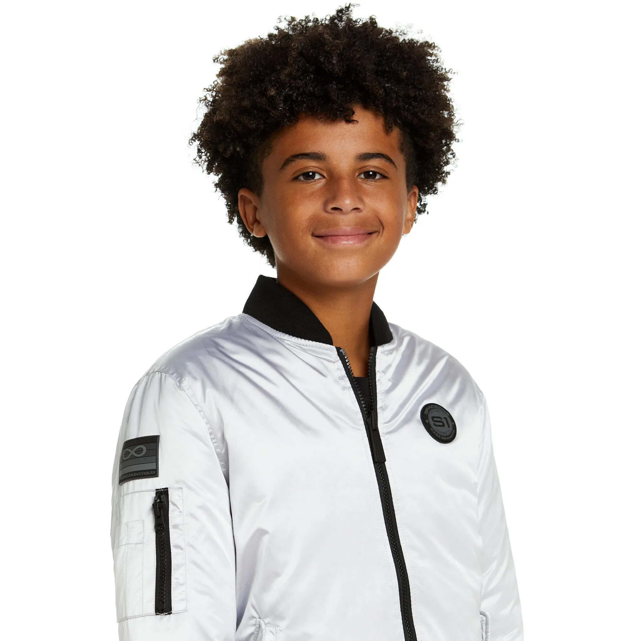 SPACEONE x Andy & Evan®| Reversible Bomber Jacket | Galaxy White