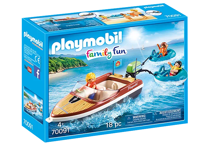 SPEEDBOAT W/TUBE RIDERS