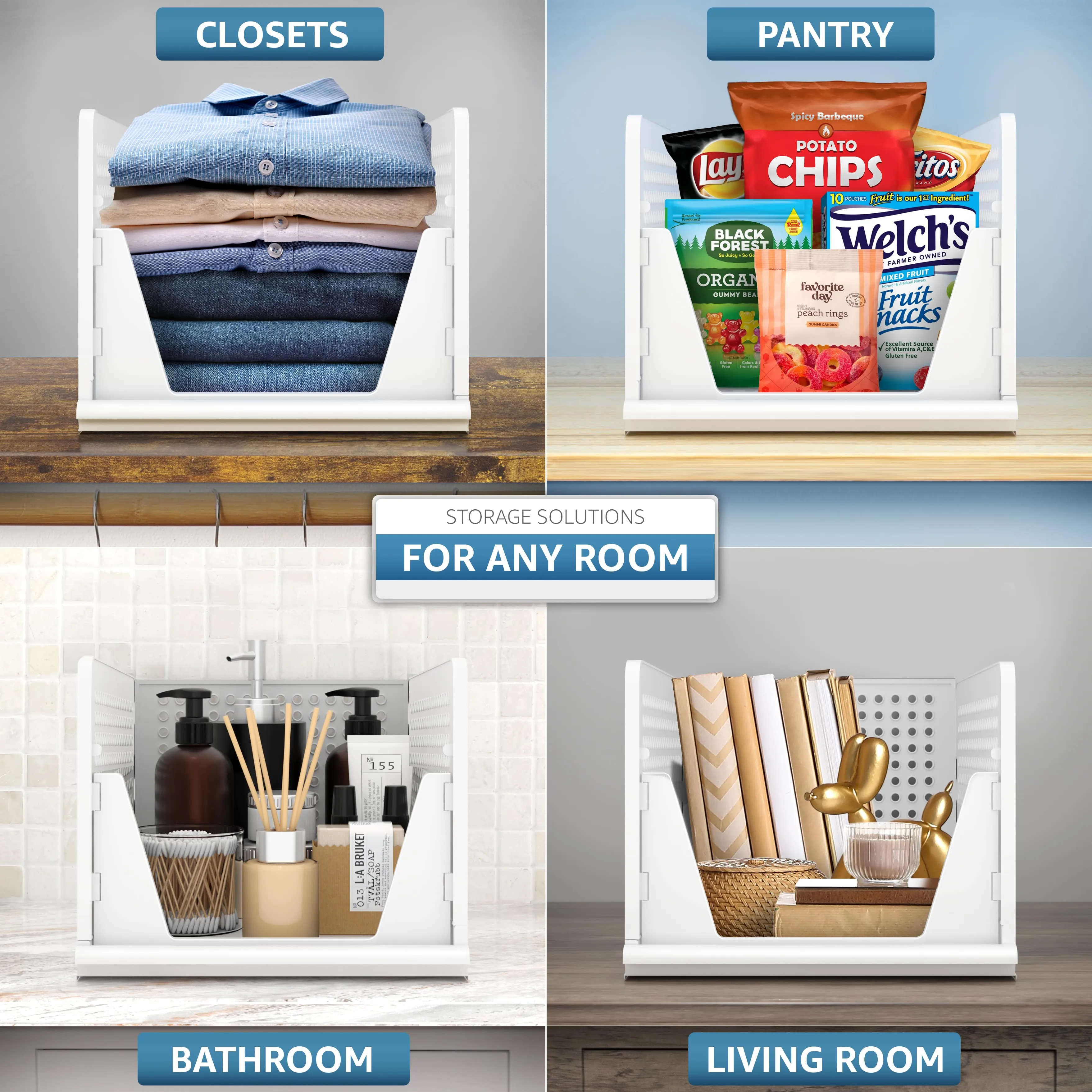 Stackable Shelf Organizer (Set of 3)