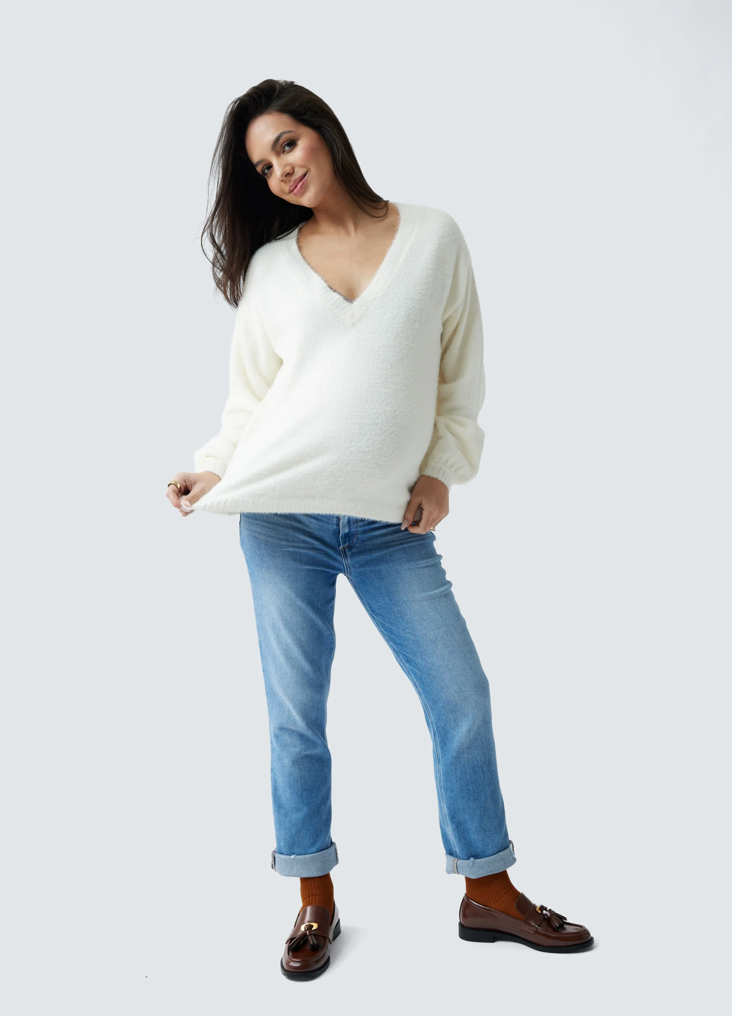 The Fluffy Maternity   Postpartum Sweater