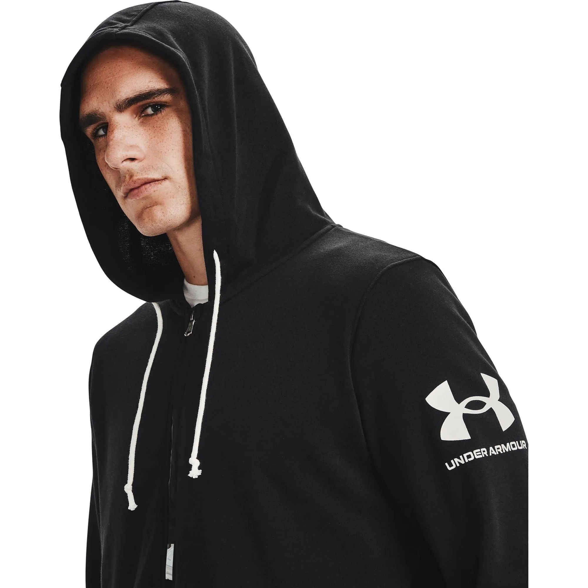 Under Armour Rival Terry Full Zip Mens Training Hoody - Black