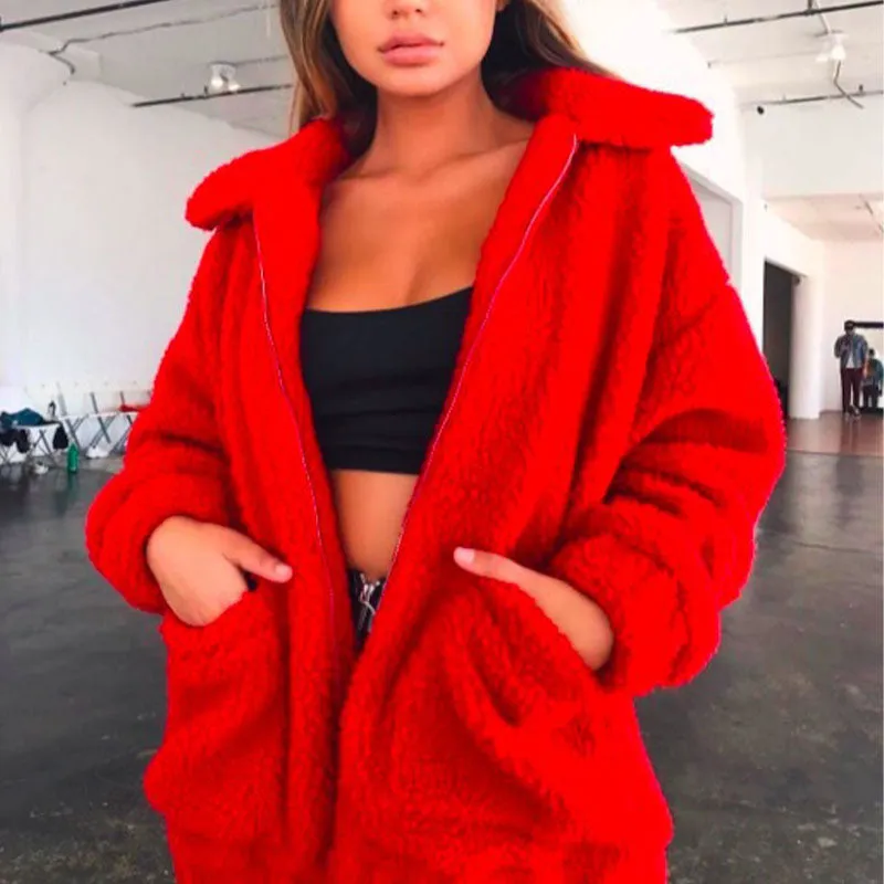Winter Zipper Teddy Jacket